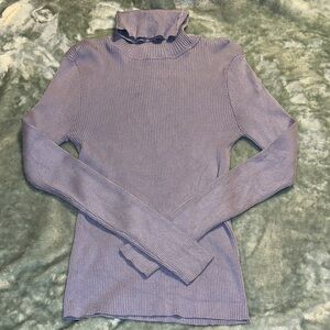 Forever 21 Lavender Ribbed Turtleneck Sweater